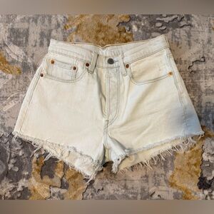 Levi's Frayed Jean Shorts